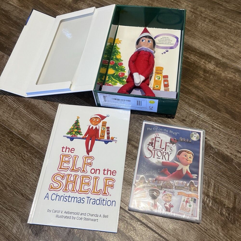 Elf on the Shelf a Christmas Tradition Book Blue Eye Doll + An Elf’s Story Movie